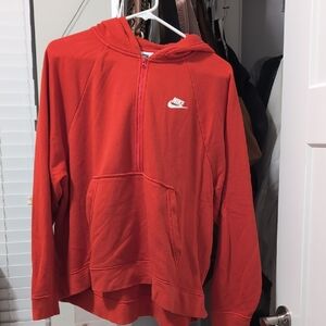 Nike Red Zip-Up Hoodie